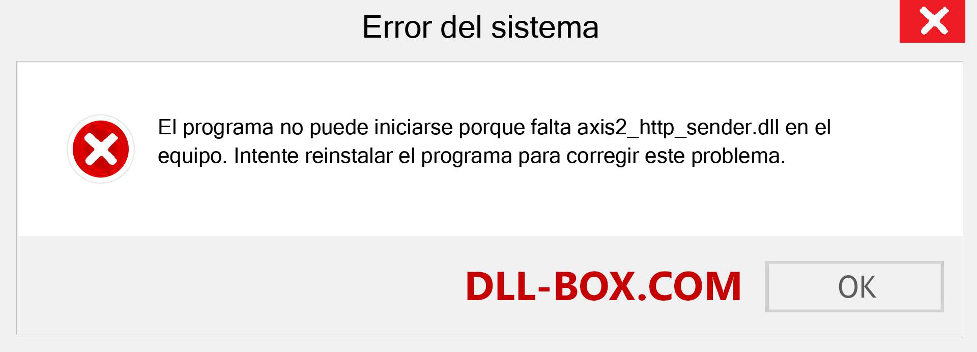 ¿Falta el archivo axis2_http_sender.dll ?. Descargar para Windows 7, 8, 10 - Corregir axis2_http_sender dll Missing Error en Windows, fotos, imágenes